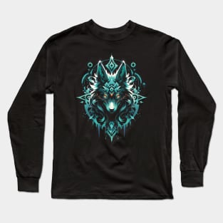 Mythic Wolf Design Long Sleeve T-Shirt